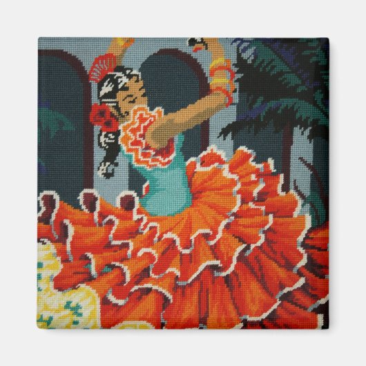 Spaanse Flamenco danser magneet (Voorkant)