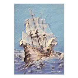 Spaanse galjoen mellow chromatisch foto afdruk