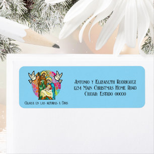 Spaanse glorie aan God in de hoogste kerst Etiket