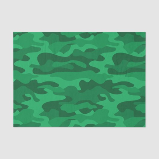 Spaanse Groene Monocolor Camo Tissuepapier (Voorkant)