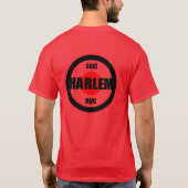 "SPAANSE HARLEM" ROOD EN ZWART T-SHIRT (Achterkant)