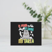 Spaanse hond heeft mijn huiswerk opgegeten - Perro Briefkaart (Staand voorkant)