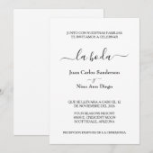 Spaanse huwelijksformatie Nuestra Boda Kaart (Voorkant / Achterkant)