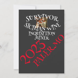 Spaanse Inquisitie Feestdiner Wijn TShirt 2051 Kaart
