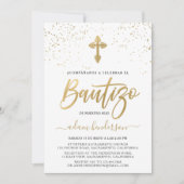 Spaanse Invitacion De Bautizo Gold Kaart (Voorkant)