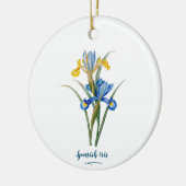 Spaanse iris door Pierre-Joseph Redouté Keramisch Ornament (Links)