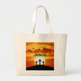 Spaanse Jesús Calvariyzonoporij Grote Tote Bag