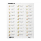 Spaanse kerst cactus retour adres labels (Full Sheet)