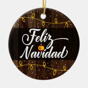 Spaanse kerst met kerst, Feliz Navidad Keramisch Ornament