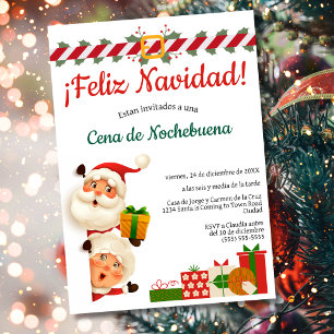 Spaanse Kerst Santa Cena de Nochebuena Kerstfeest Kaart
