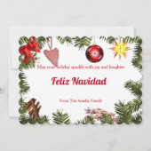 Spaanse kerstkaart kaart (Voorkant)