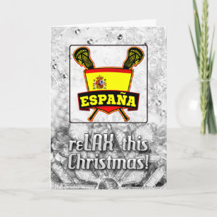 Spaanse kerstKaart Lacrosse Shield Feestdagen Kaart