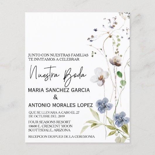 Spaanse kerstklep Nuestra Boda Flyer (Voorkant)