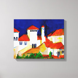 Spaanse koloniale revival 14 "x11" verpakt canvas afdruk