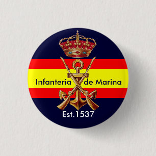 Spaanse Koninklijke Marines Ronde Button 3,2 Cm