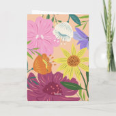 Spaanse lente tuin grote bloemen gelukkige verjaar kaart (Achterkant)