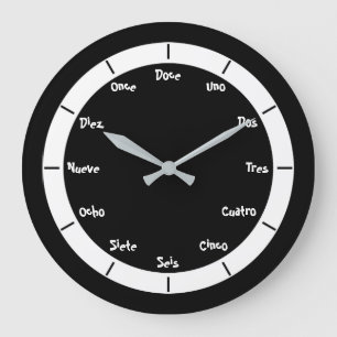 Spaanse letternummers grote klok