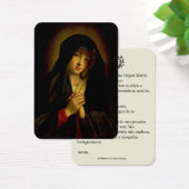 Spaanse maagd Mary Prayer Memorare Heilige Kaart (Bureau)