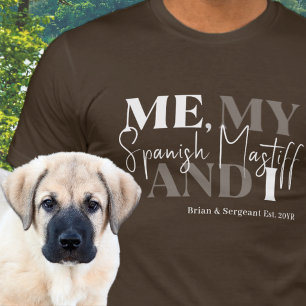 Spaanse Mastiff Vader Est. Unieke Typografie Grapp T-shirt
