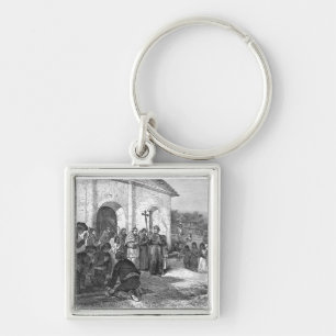 Spaanse missie van de Alamo Sleutelhanger