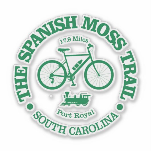 Spaanse Moss Trail (fietsen) Sticker (Voorkant)