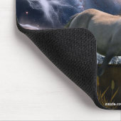 Spaanse Mustang, Bald Eagle, & Galaxy Art Mousepad Muismat (Hoek)