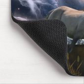 Spaanse Mustang, Bald Eagle, & Galaxy Art Mousepad Muismat (Hoek)