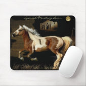SPAANSE MUSTANG BARB PAARD LIEFHEBBER Mousepad Muismat (Met muis)