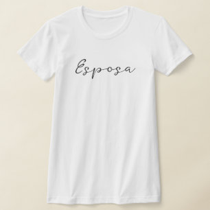 Spaanse naam Esposa (Vrouw) Eenvoudig, Elegant T-shirt