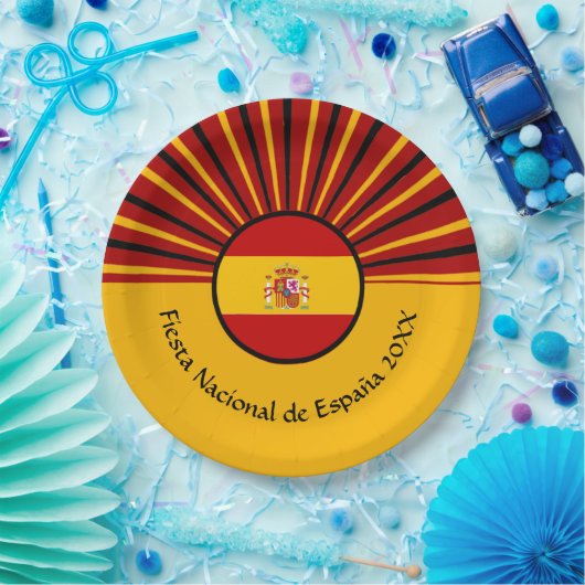 Spaanse nationale feestdag Spanje Spaans ispaniek Papieren Bordje (Feest)