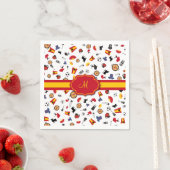 Spaanse objecten met vlag om je monogram toe te vo servetten (Insitu)
