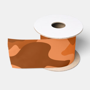Spaanse Oranje Eenkleurige Camo Lint