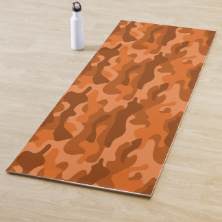 Spaanse Oranje Eenkleurige Camo Yogamat