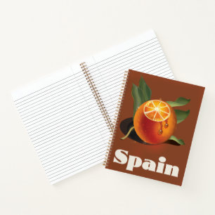 Spaanse oranje reisposter notitieboek