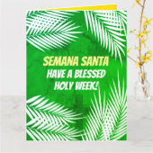 Spaanse Palmzondag, Heilige Week en Pasen Kaart (Gele Bloem)