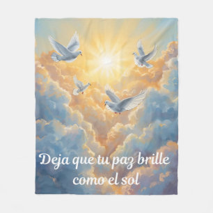 Spaanse Peace Dove Fleece Deken