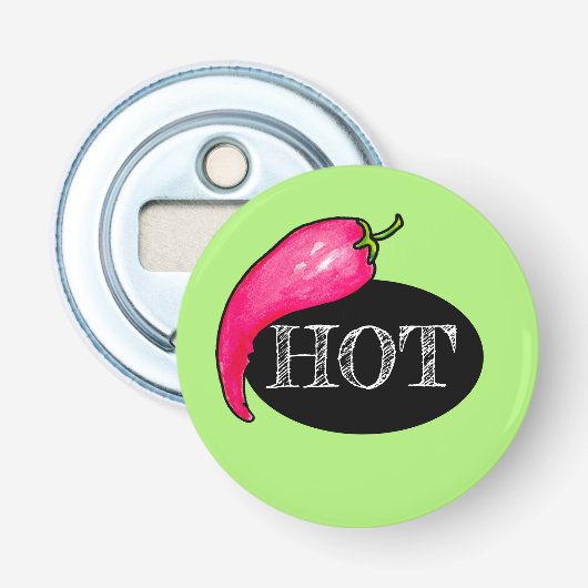 Spaanse peper button flesopener (Voorkant)