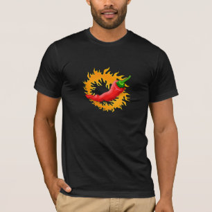 Spaanse peper met vlam t-shirt