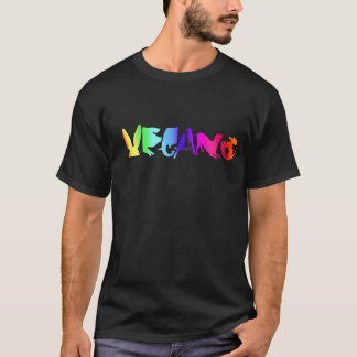Spaanse RAINBOW VEGANO LOGO BLK T T-shirt