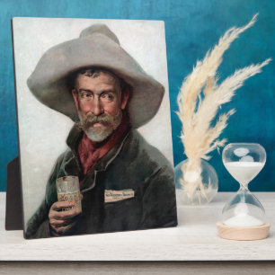 Spaanse Ranchero Cowboy in Old West Saloon Fotoplaat