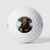 Spaanse Ranchero Cowboy in Old West Saloon Golfballen (Voorkant)