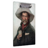 Spaanse Ranchero Cowboy in Old West Saloon Klembord (Rechts)