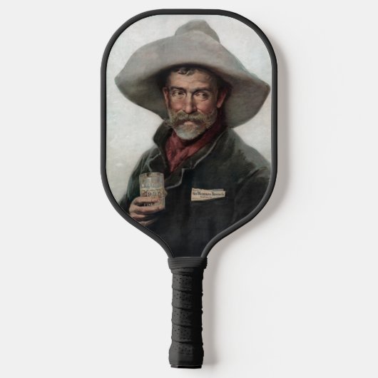 Spaanse Ranchero Cowboy in Old West Saloon Pickleball Paddle (Achterkant)
