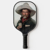 Spaanse Ranchero Cowboy in Old West Saloon Pickleball Paddle (Voorkant)
