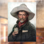 Spaanse Ranchero Cowboy in Old West Saloon Raamsticker (Vel 2)