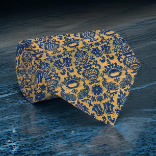 Spaanse Rich Navy Gold Renaissance Stropdas