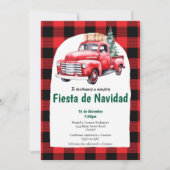 Spaanse Rode Fiesta de Navidad Kerstfeest Kaart (Voorkant)