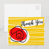 Spaanse Roos Dankjewel ansichtkaart landschap Briefkaart (Voorkant / Achterkant)