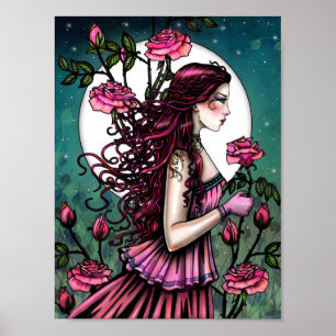 Spaanse Roos Mystieke Fantasie Kunst Molly Harris Poster