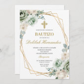 Spaanse salie groene bloemendoop kaart (Voorkant / Achterkant)